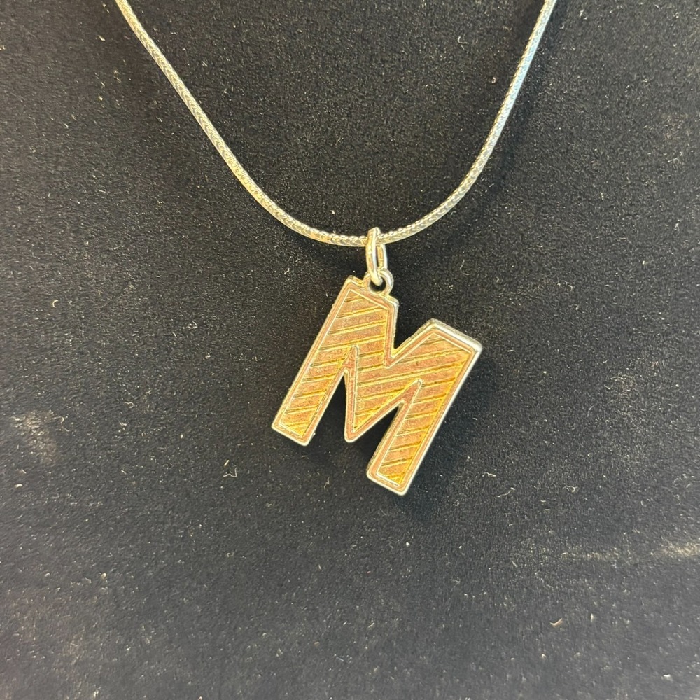 Y2K Necklace Alphabet M Initial ChokerPersonalized‎ 2000s Retro Girlhoodcore